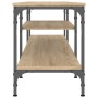 Mueble TV madera ingeniería y hierro roble sonoma 201x35x45 cm de vidaXL, Muebles TV - Ref: Foro24-831814, Precio: 83,11 €, D...