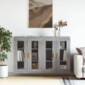 Wall cabinets 2 pcs Sonoma gray engineered wood by vidaXL, Sideboards - Ref: Foro24-3197903, Price: 167,57 €, Discount: %