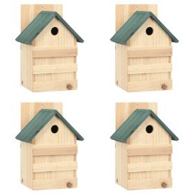 Casa para pájaros 4 unidades madera de abeto 23x19x33 cm en Decoración del hogar | Comprar online en Foru.es