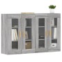 Armarios de pared 2 uds madera de ingeniería gris Sonoma de vidaXL, Aparadores - Ref: Foro24-3197903, Precio: 172,07 €, Descu...