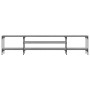 Mueble TV madera ingeniería y hierro gris Sonoma 201x35x45 cm de vidaXL, Muebles TV - Ref: Foro24-831816, Precio: 83,13 €, De...