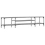 Mueble TV madera ingeniería y hierro gris Sonoma 201x35x45 cm de vidaXL, Muebles TV - Ref: Foro24-831816, Precio: 83,13 €, De...