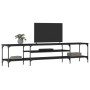 Mueble TV madera ingeniería y hierro negro 201x35x45 cm de vidaXL, Muebles TV - Ref: Foro24-831813, Precio: 85,58 €, Descuent...