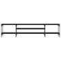 Mueble TV madera ingeniería y hierro negro 201x35x45 cm de vidaXL, Muebles TV - Ref: Foro24-831813, Precio: 85,58 €, Descuent...