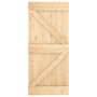 Puerta corredera con herrajes madera maciza de pino 90x210 cm de vidaXL, Puertas - Ref: Foro24-3203160, Precio: 197,44 €, Des...