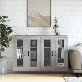 Wandschränke 2 Stk. Holzwerkstoff Sonoma grau von vidaXL, Sideboards - Ref: Foro24-3197911, Preis: 142,31 €, Rabatt: %