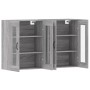 Armarios de pared 2 uds madera de ingeniería gris Sonoma de vidaXL, Aparadores - Ref: Foro24-3197911, Precio: 144,03 €, Descu...