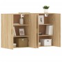 Armarios de pared 2 uds madera de ingeniería roble Sonoma de vidaXL, Aparadores - Ref: Foro24-3197875, Precio: 161,31 €, Desc...