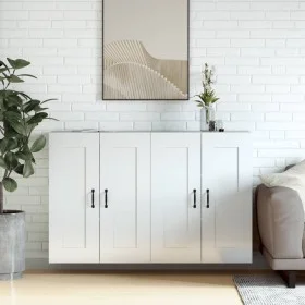 Armarios de pared 2 uds madera de ingeniería blanco brillante by vidaXL, Sideboards - Ref: Foro24-3197989, Price: 160,29 €, D...