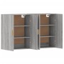 Armarios de pared 2 uds madera de ingeniería gris Sonoma de vidaXL, Aparadores - Ref: Foro24-3197879, Precio: 139,63 €, Descu...