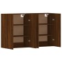 Armarios de pared 2 uds madera de ingeniería marrón roble de vidaXL, Aparadores - Ref: Foro24-3197888, Precio: 149,41 €, Desc...