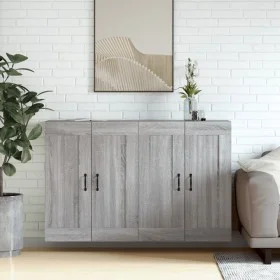 Armarios de pared 2 uds madera de ingeniería gris Sonoma de vidaXL, Aparadores - Ref: Foro24-3197991, Precio: 129,12 €, Descu...