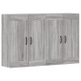 Armarios de pared 2 uds madera de ingeniería gris Sonoma de vidaXL, Aparadores - Ref: Foro24-3197991, Precio: 130,64 €, Descu...