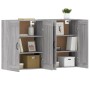 Armarios de pared 2 uds madera de ingeniería gris Sonoma de vidaXL, Aparadores - Ref: Foro24-3197991, Precio: 130,64 €, Descu...