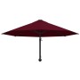 Sombrilla de pared con palo de metal burdeos 300 cm en Sombrillas | Comprar online en Foru.es