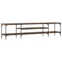 Mueble TV madera ingeniería y hierro roble ahumado 201x35x45 cm de vidaXL, Muebles TV - Ref: Foro24-831815, Precio: 80,37 €, ...