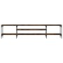 Mueble TV madera ingeniería y hierro roble ahumado 201x35x45 cm de vidaXL, Muebles TV - Ref: Foro24-831815, Precio: 80,37 €, ...