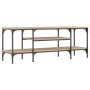 Mueble TV madera de ingeniería y hierro Sonoma 121x35x45 cm de vidaXL, Muebles TV - Ref: Foro24-831804, Precio: 60,10 €, Desc...