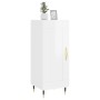 Aparador de madera contrachapada blanco brillante 34,5x34x90 cm de vidaXL, Aparadores - Ref: Foro24-830422, Precio: 62,40 €, ...