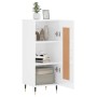 Aparador de madera contrachapada blanco brillante 34,5x34x90 cm de vidaXL, Aparadores - Ref: Foro24-830422, Precio: 62,40 €, ...