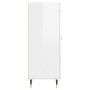 Aparador de madera contrachapada blanco brillante 34,5x34x90 cm de vidaXL, Aparadores - Ref: Foro24-830422, Precio: 62,40 €, ...