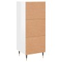 Aparador de madera contrachapada blanco brillante 34,5x34x90 cm de vidaXL, Aparadores - Ref: Foro24-830422, Precio: 62,40 €, ...