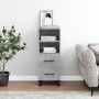 Aparador de madera contrachapada gris hormigón 34,5x34x90 cm de vidaXL, Aparadores - Ref: Foro24-828696, Precio: 56,68 €, Des...