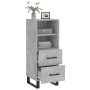 Aparador de madera contrachapada gris hormigón 34,5x34x90 cm de vidaXL, Aparadores - Ref: Foro24-828696, Precio: 56,68 €, Des...