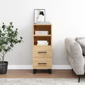 Aparador madera contrachapada color roble Sonoma 34,5x34x90 cm de vidaXL, Aparadores - Ref: Foro24-828695, Precio: 56,25 €, D...