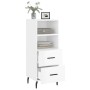 Aparador de madera contrachapada blanco brillante 34,5x34x90 cm de vidaXL, Aparadores - Ref: Foro24-828686, Precio: 60,58 €, ...