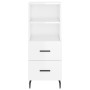 Aparador de madera contrachapada blanco brillante 34,5x34x90 cm de vidaXL, Aparadores - Ref: Foro24-828686, Precio: 60,58 €, ...