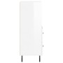 Aparador de madera contrachapada blanco brillante 34,5x34x90 cm de vidaXL, Aparadores - Ref: Foro24-828686, Precio: 60,58 €, ...