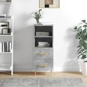 Concrete gray plywood sideboard 34.5x34x90 cm by vidaXL, Sideboards - Ref: Foro24-828656, Price: 51,34 €, Discount: %