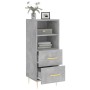 Aparador de madera contrachapada gris hormigón 34,5x34x90 cm de vidaXL, Aparadores - Ref: Foro24-828656, Precio: 51,86 €, Des...