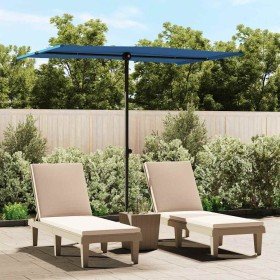 Sombrilla de jardín con palo de aluminio azul azure 2x1,5 m en Sombrillas | Comprar online en Foru.es