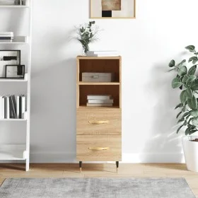 Aparador madera contrachapada color roble Sonoma 34,5x34x90 cm de vidaXL, Aparadores - Ref: Foro24-828647, Precio: 50,84 €, D...