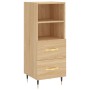 Aparador madera contrachapada color roble Sonoma 34,5x34x90 cm de vidaXL, Aparadores - Ref: Foro24-828647, Precio: 51,35 €, D...