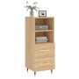 Aparador madera contrachapada color roble Sonoma 34,5x34x90 cm de vidaXL, Aparadores - Ref: Foro24-828647, Precio: 51,35 €, D...