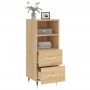 Aparador madera contrachapada color roble Sonoma 34,5x34x90 cm de vidaXL, Aparadores - Ref: Foro24-828647, Precio: 51,35 €, D...