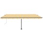 Toldo automático LED sensor de viento amarillo blanco 500x300cm en Toldos | Comprar online en Foru.es