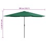 Sombrilla de jardín con palo de metal verde 390 cm en Sombrillas | Comprar online en Foru.es