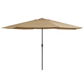 Sombrilla de jardín con palo de metal taupe 390 cm en Sombrillas | Comprar online en Foru.es