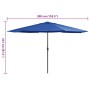 Sombrilla de jardín con palo de metal azul azure 390 cm en Sombrillas | Comprar online en Foru.es