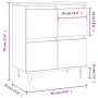 Aparador de madera contrachapada blanco 60x35x70 cm de vidaXL, Aparadores - Ref: Foro24-831212, Precio: 66,30 €, Descuento: %