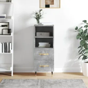 Aparador de madera contrachapada gris hormigón 34,5x34x90 cm de vidaXL, Aparadores - Ref: Foro24-828648, Precio: 50,84 €, Des...