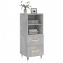 Aparador de madera contrachapada gris hormigón 34,5x34x90 cm de vidaXL, Aparadores - Ref: Foro24-828648, Precio: 51,35 €, Des...
