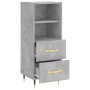 Aparador de madera contrachapada gris hormigón 34,5x34x90 cm de vidaXL, Aparadores - Ref: Foro24-828648, Precio: 51,35 €, Des...