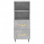 Aparador de madera contrachapada gris hormigón 34,5x34x90 cm de vidaXL, Aparadores - Ref: Foro24-828648, Precio: 51,35 €, Des...