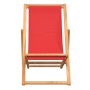 Silla de playa plegable madera maciza de teca rojo en Sillas de jardín | Comprar online en Foru.es