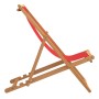 Silla de playa plegable madera maciza de teca rojo en Sillas de jardín | Comprar online en Foru.es